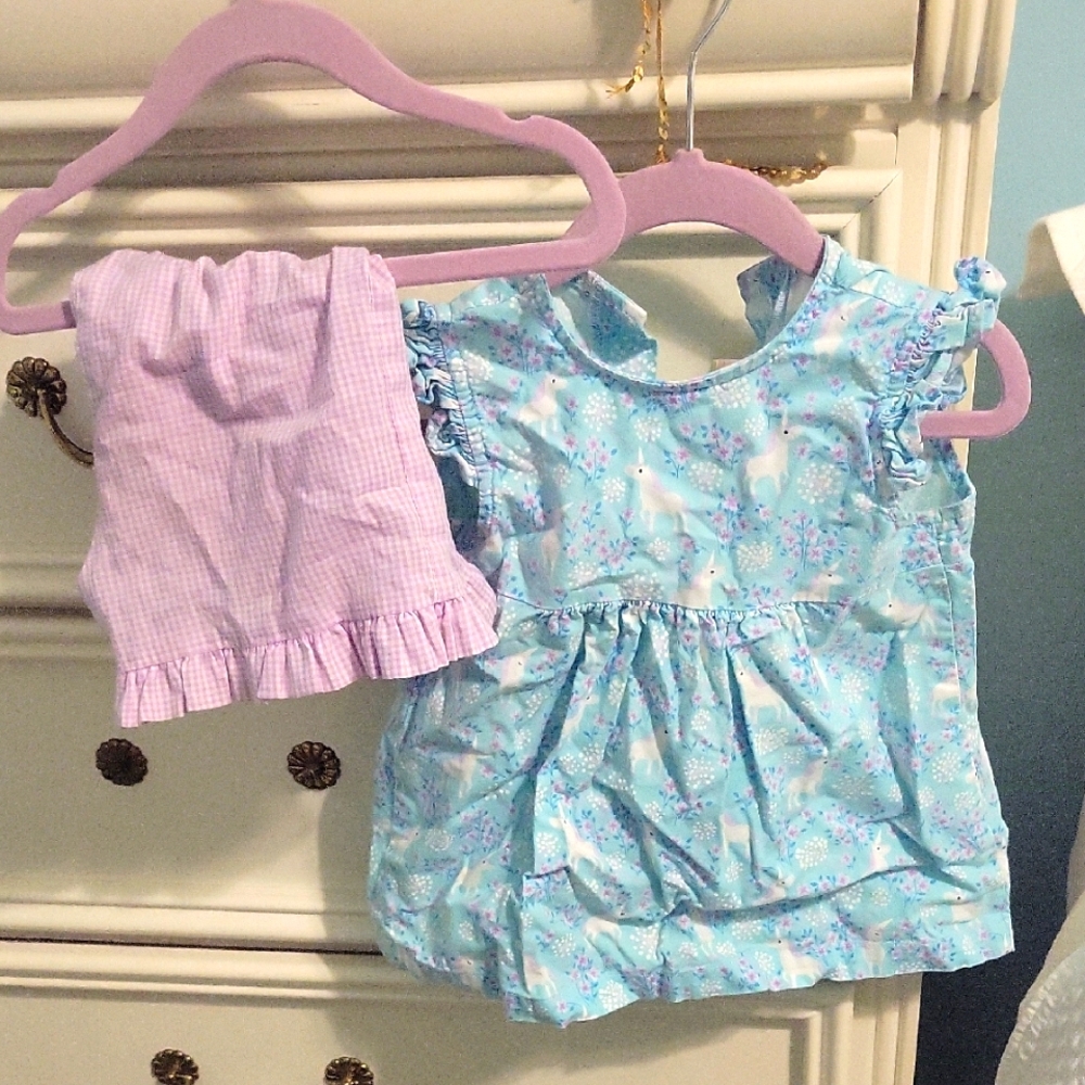 Girls Cotton Short Set - 2T, VGUC